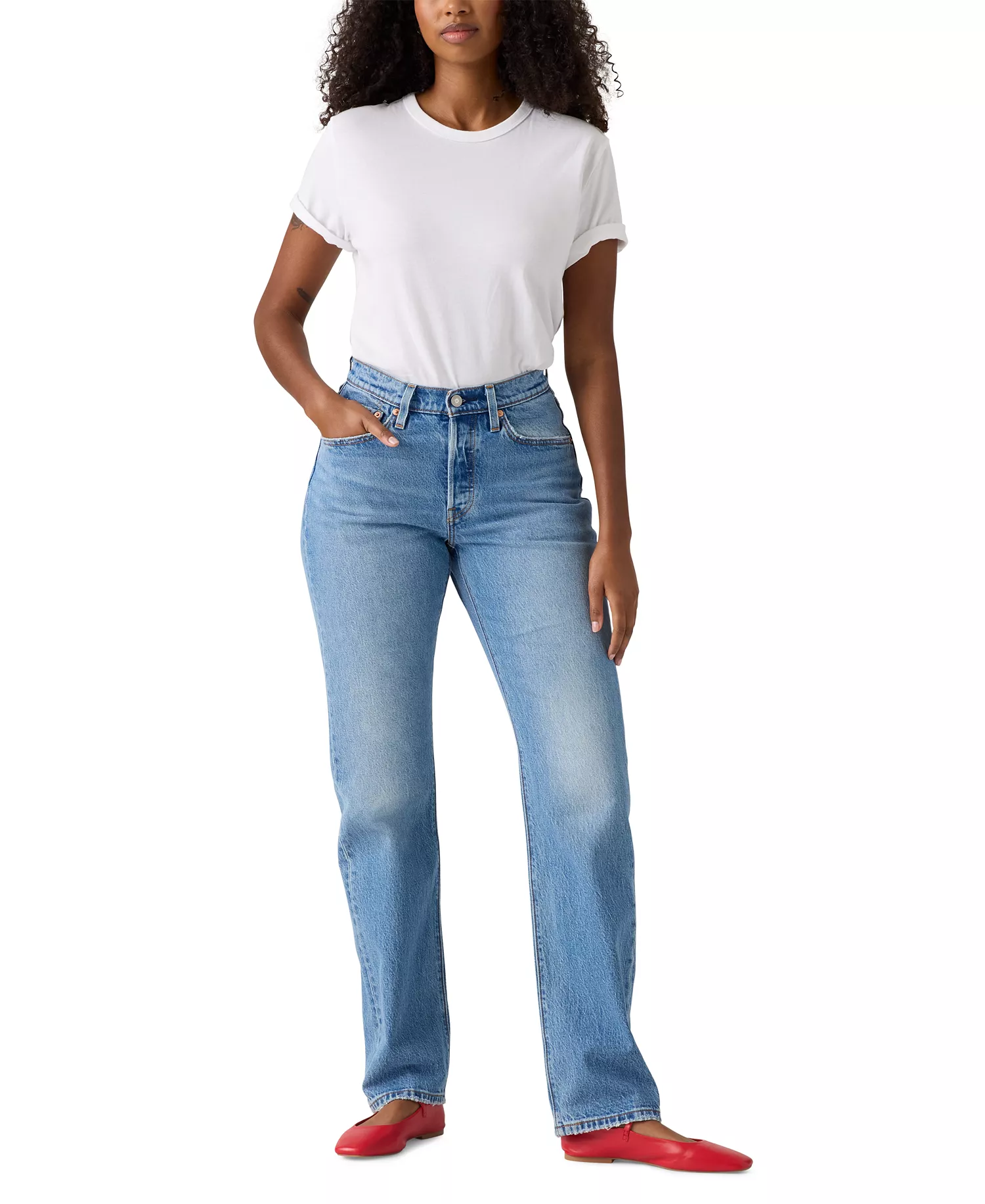 mni-5e17172239df450f86da34b6ed991782 Women's 501 Curve High-Rise Straight-Leg Jeans