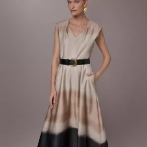 Women's Printed V-Neck Dress