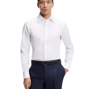 Men's Cotton Slim-Fit Dress Shirt