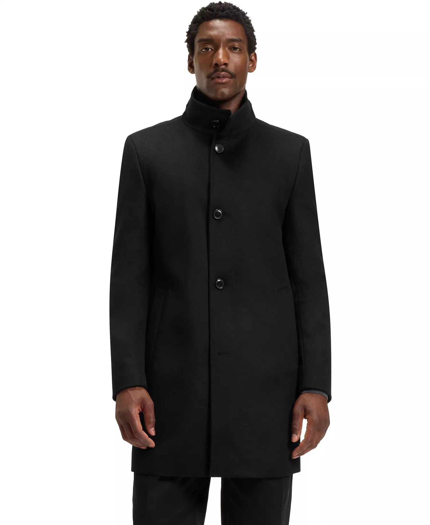 mni-5ebe5a6eda1d5e0b32d68c0f3d501b04 Men's Wool Cashmere Slim-Fit Coat