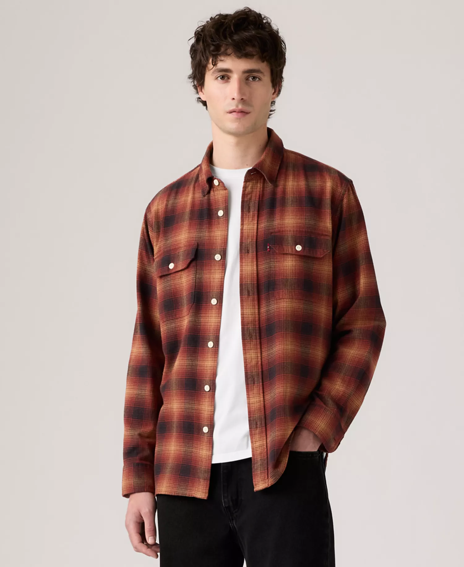 mni-5f4245ca49c314892a5c5f013d1ec7fb Men's Relaxed-Fit Long-Sleeve Button-Front Worker Shirt — изображение 5
