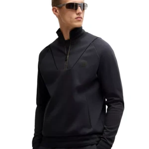 Men's Double B Monogram Zip-Neck Sweatshirt