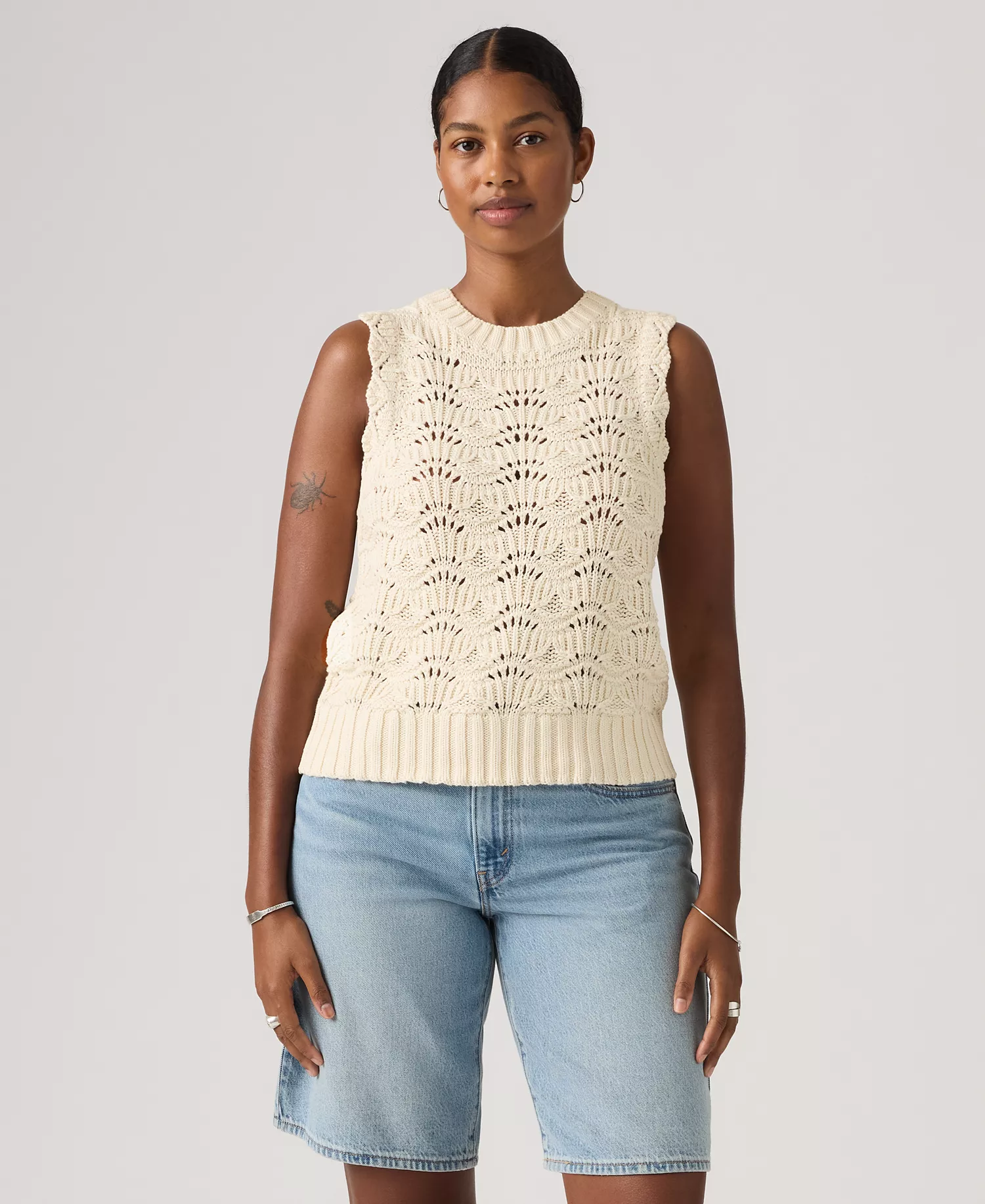mni-5fc1cd1e13b70e2d202bbe084186efc9 Women's Sleeveless Crochet Tank Top — изображение 3
