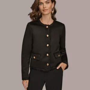 Women's Button Front Boxy Coat