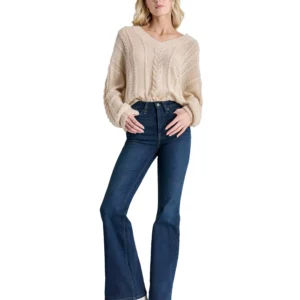 Petite Williamsburg High-Rise Flare-Leg Jeans