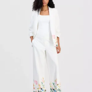 Women's Wide-Leg Floral-Print Pants