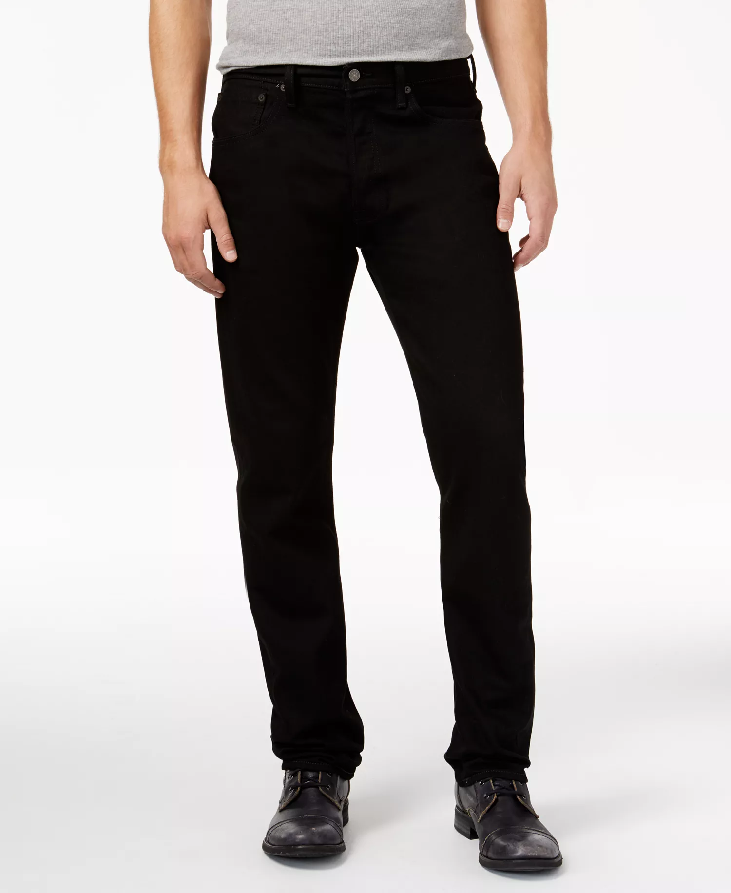 mni-61f6a2af0554a3613169ce0a07bd8739 Men's 501 Straight-Fit Button Fly Stretch Jeans — изображение 4