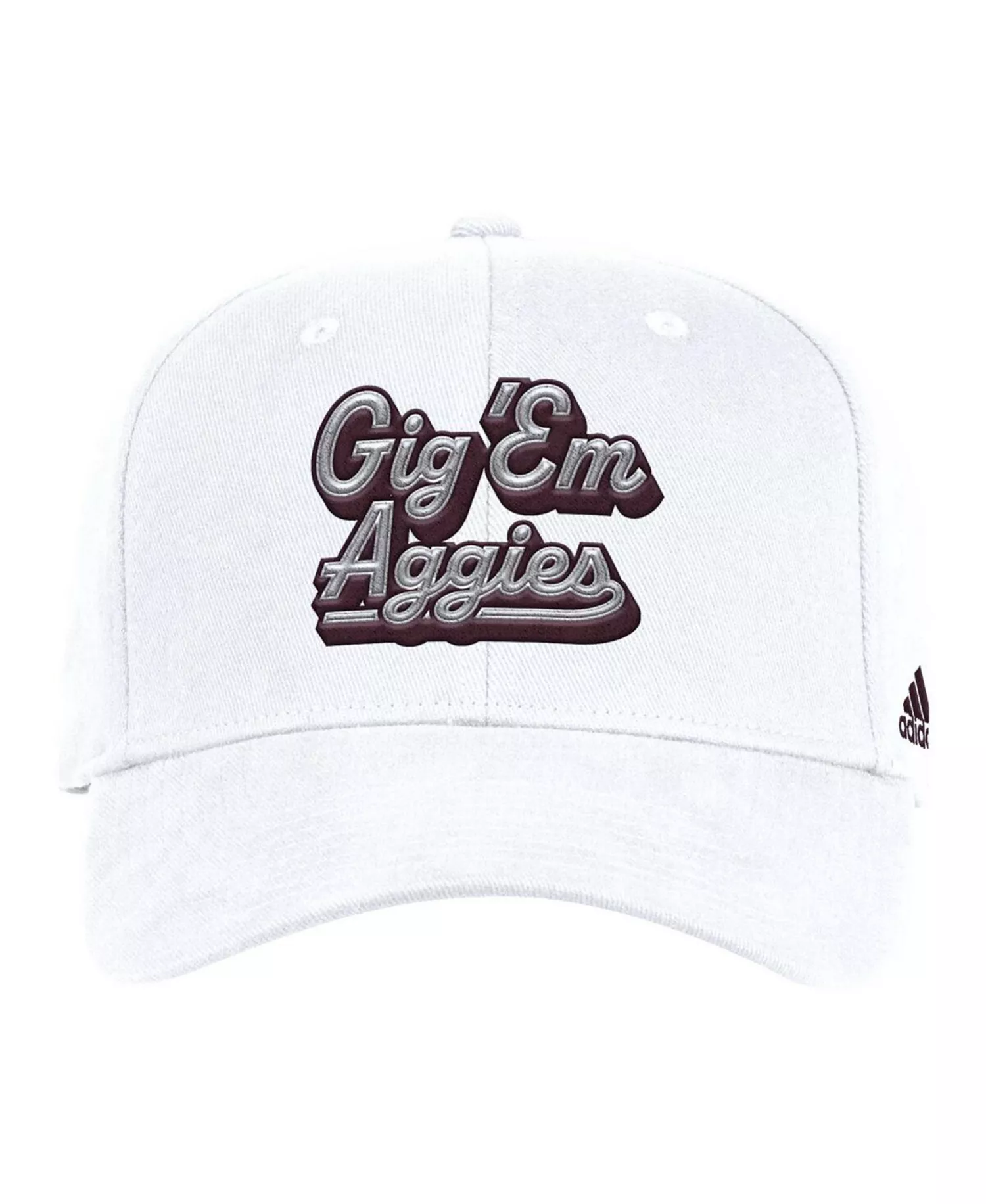 mni-61febad3495ea0c4b1453743a5754cec Men's White Texas A M Aggies Chant Flex Hat