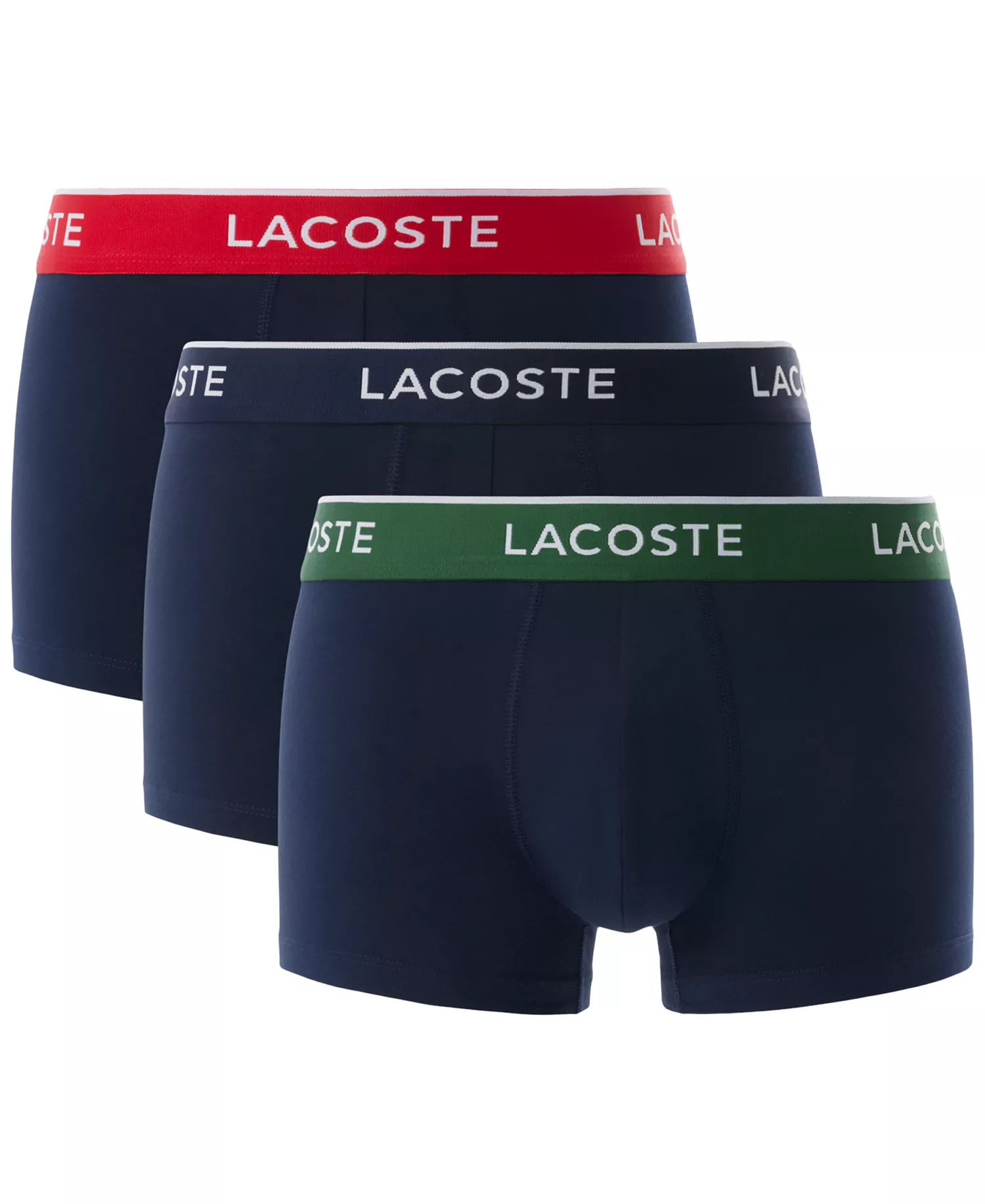 mni-620dfad2520ecd7eedeab561176512b7 Men's Cotton Stretch Color Waistband Trunks, 3-Pack