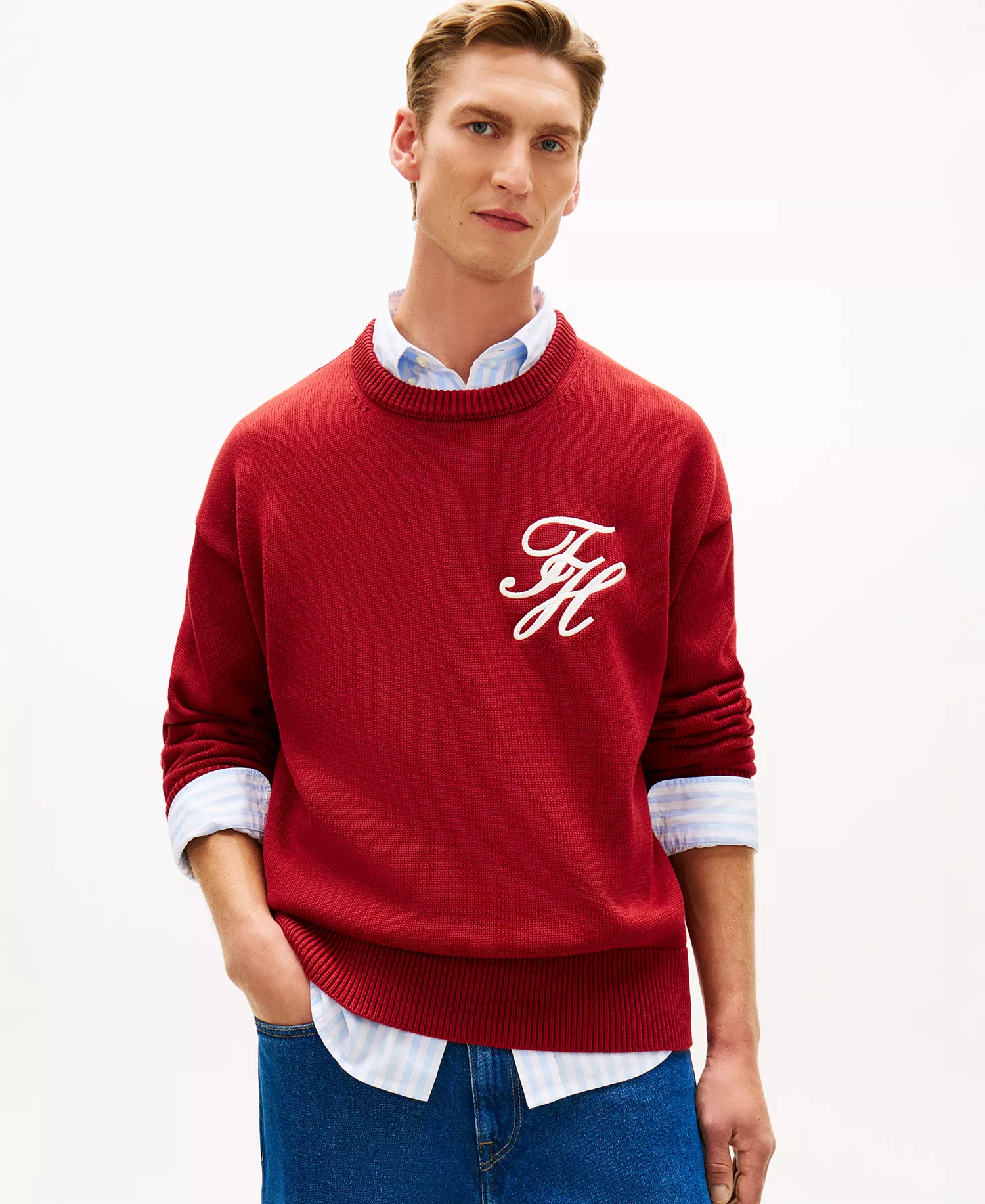 mni-62555fffa1515ebfad623bb0f85a896c Men's Chunky Cotton Crewneck Sweater — изображение 3