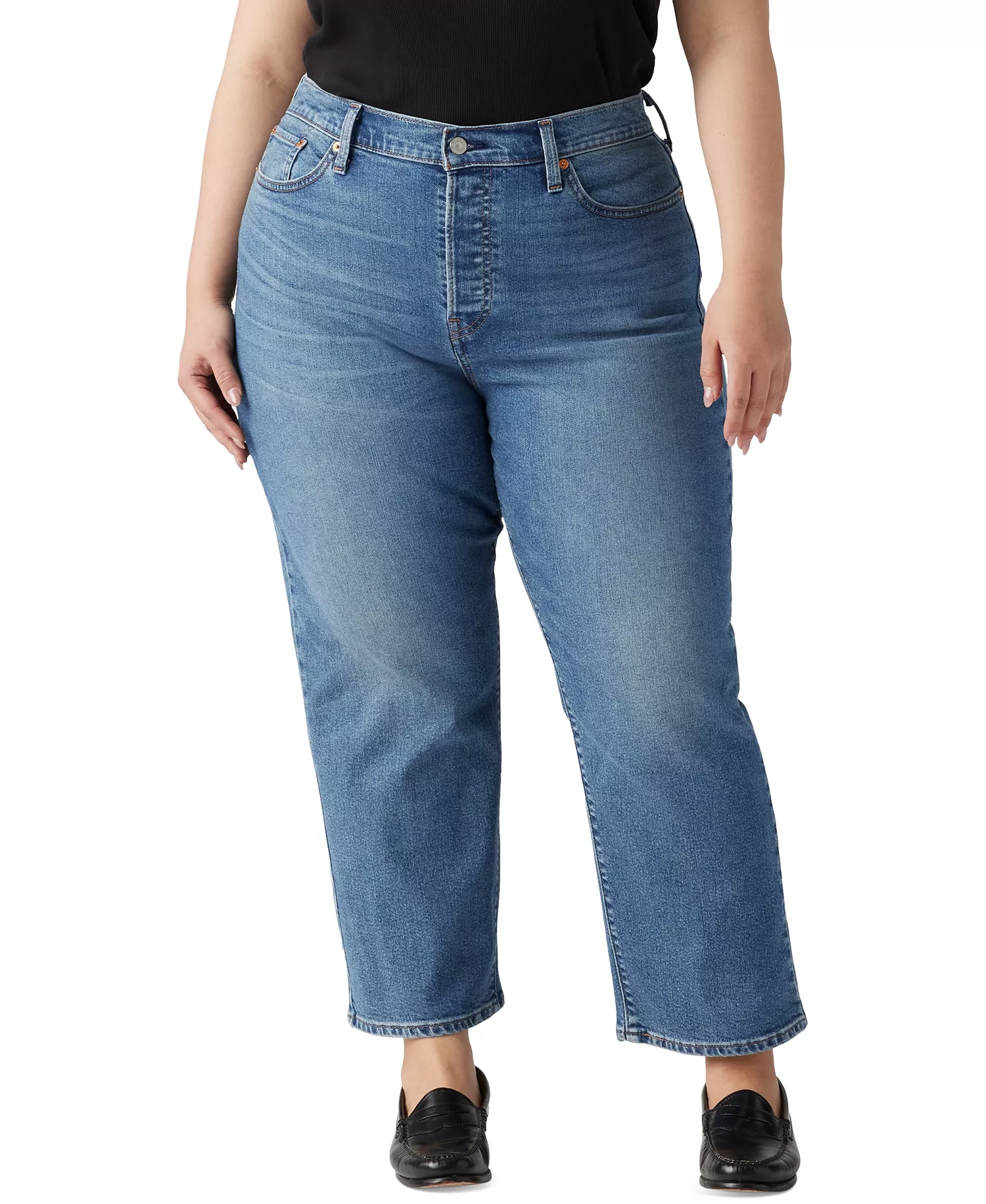 mni-628e5d6ae04b2254511cd29491a10187 Plus Size Wedgie High-Rise Straight-Leg Jeans — изображение 3