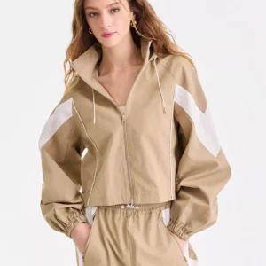 Women's Nylon Hooded Track Jacket, Macy's Exclusive
