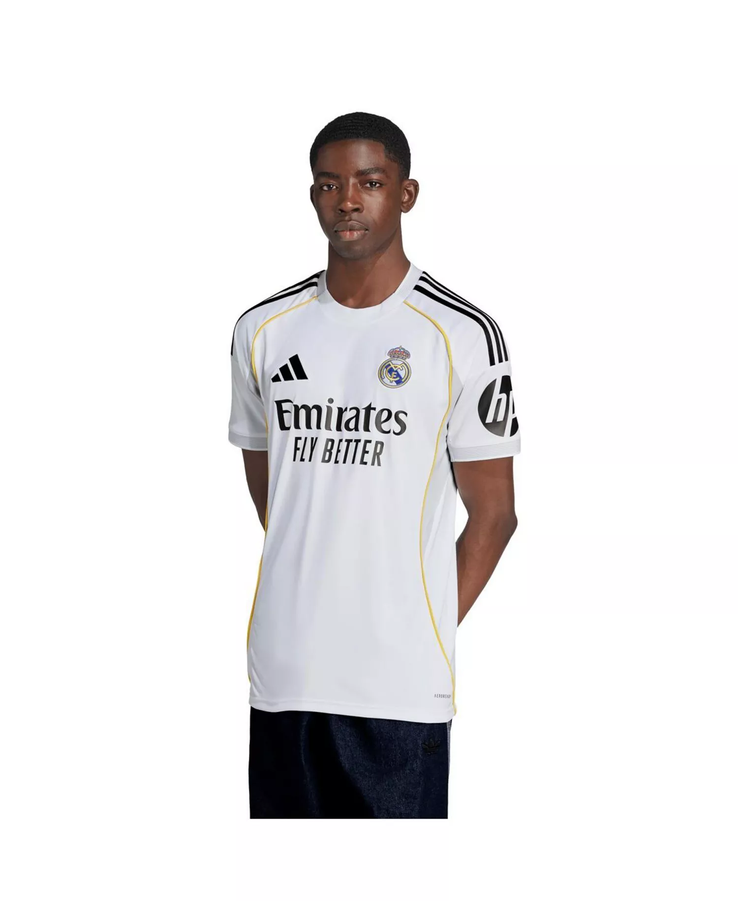 mni-63c715ede06f9eb7cdc2b353c4432d46 Men's White Real Madrid 2025/26 Home Replica Jersey