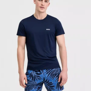 BOSS by Men's Short-Sleeve Sun Protection Rashguard Swim Shirt
