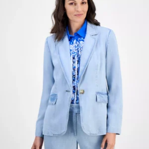 Women's Notch-Collar One-Button Jacket