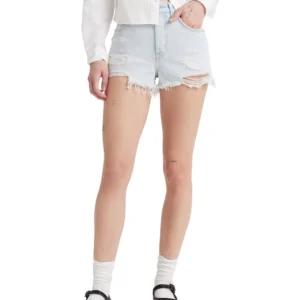 Women's 501 Button Fly Cotton High-Rise Denim Shorts