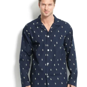 Men's All Over Polo Player Pajama Shirt