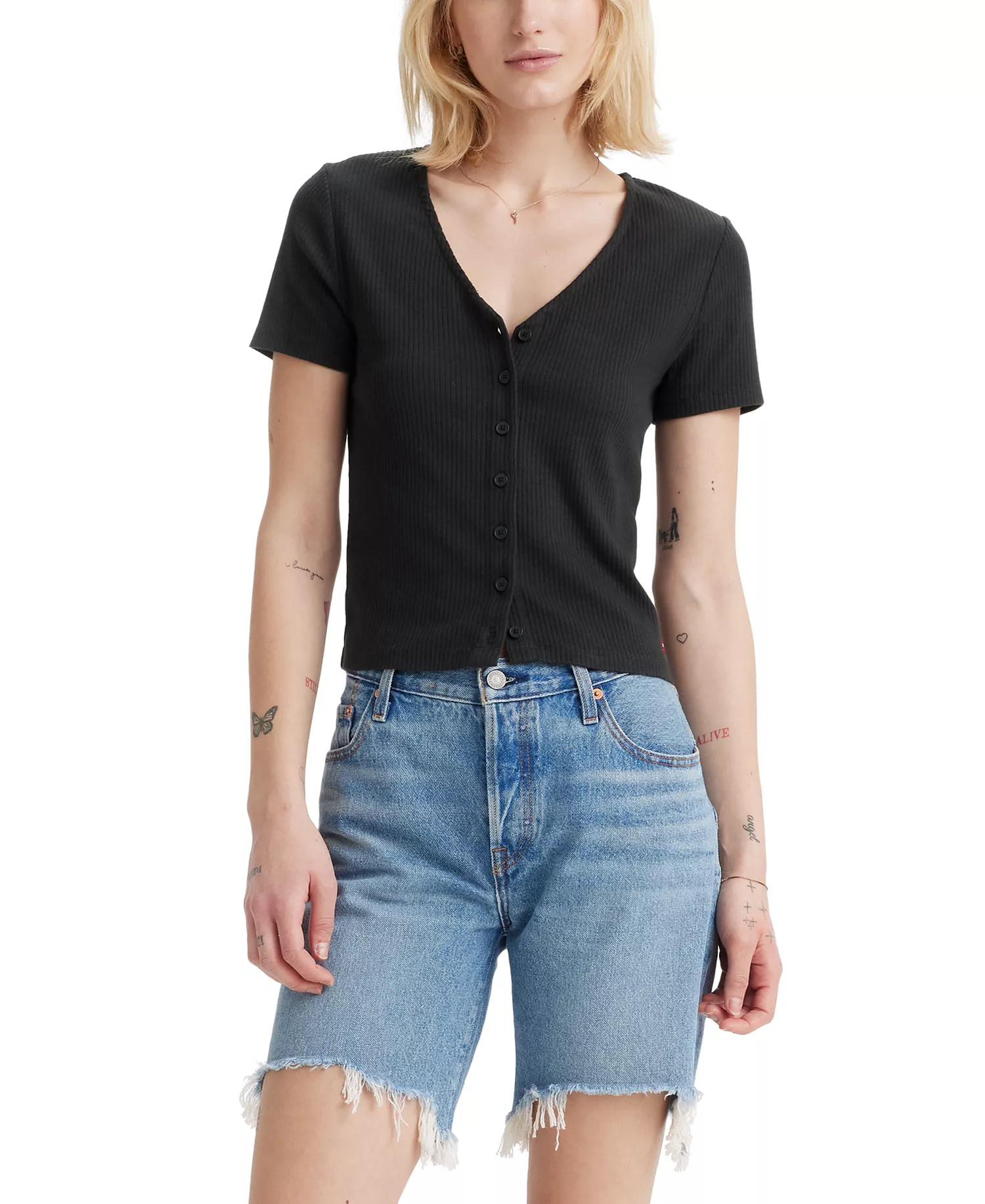 mni-66203b6f39c176644685a792649be10a Women's Muse Short-Sleeve V-Neck Top