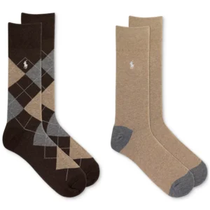 Men's Argyle Slack Socks, 2-Pack