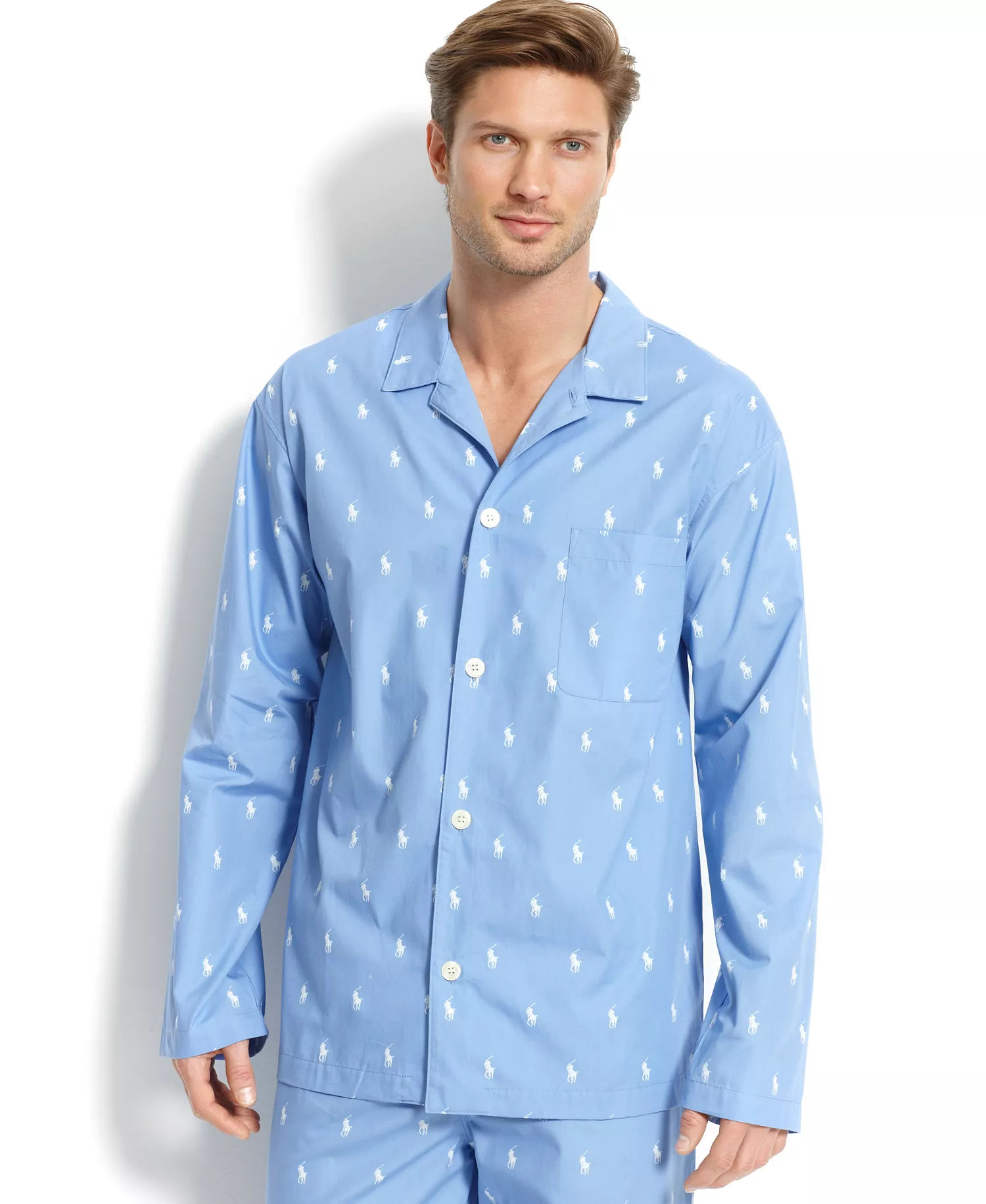 mni-67a803c9a44e99376c7d5a077837ba3b Men's All Over Polo Player Pajama Shirt — изображение 3