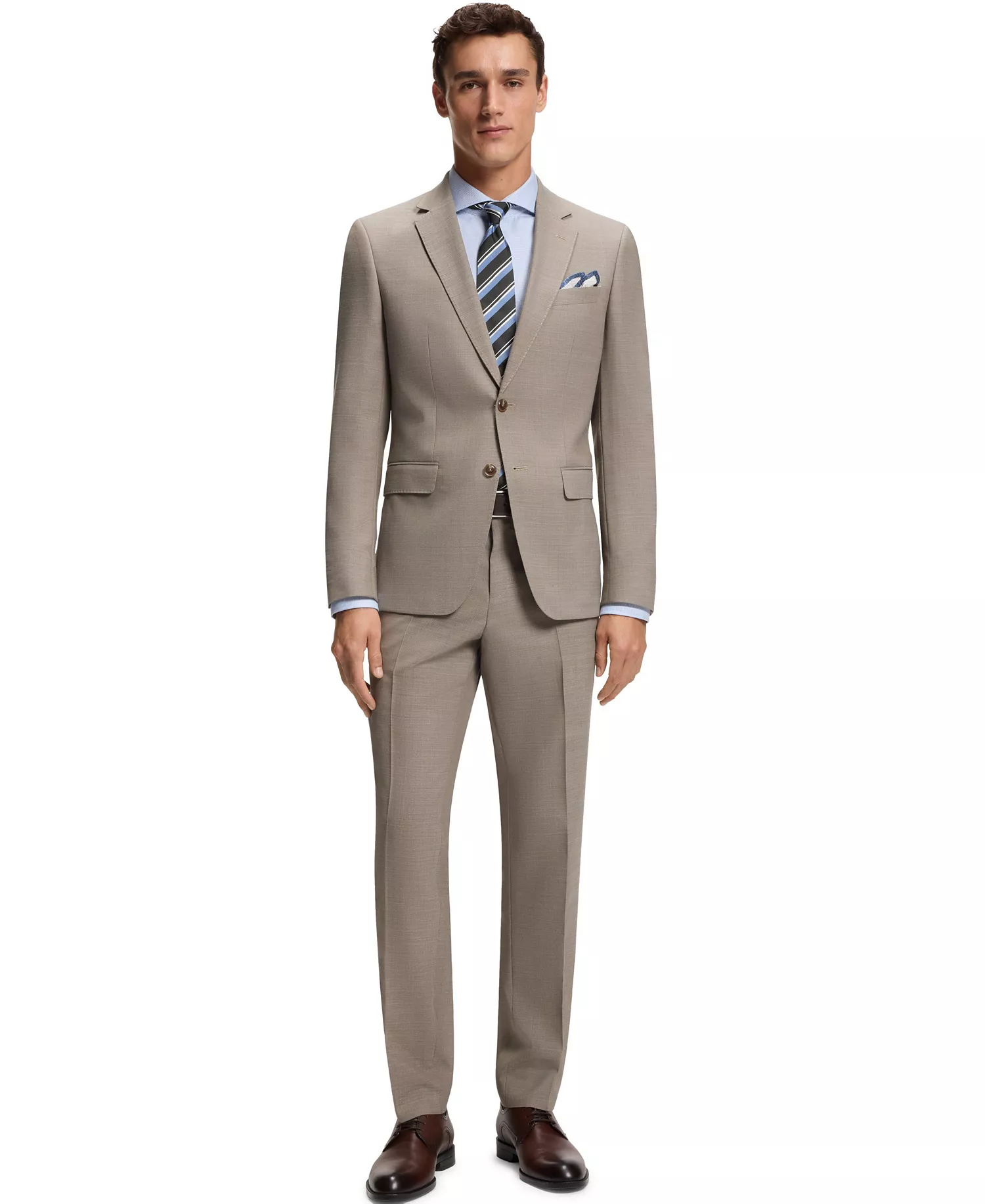 mni-6880d2e29cf92b499acb96a0cb1ef78d Men's 2-Piece Micro-Patterned Stretch Cloth Slim-Fit Suit