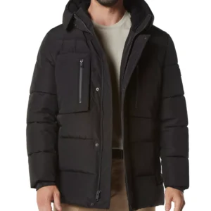 Men's Yarmouth Micro Sheen Parka Jacket with Fleece-Lined Hood
