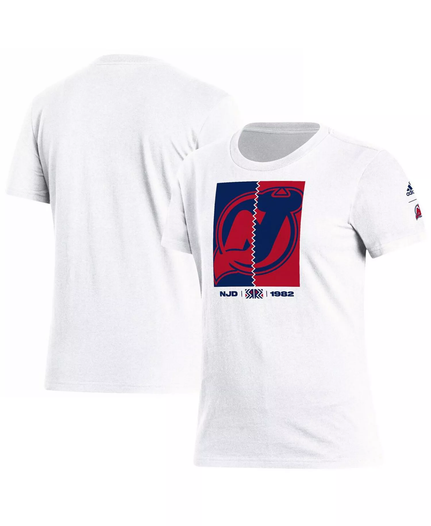mni-691c4c1522c35dbeb1674fba27c92c55 Women's White New Jersey Devils Reverse Retro 2.0 Playmaker T-shirt