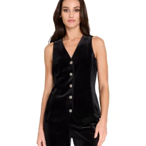 Women's Collarless 5-Button Vest