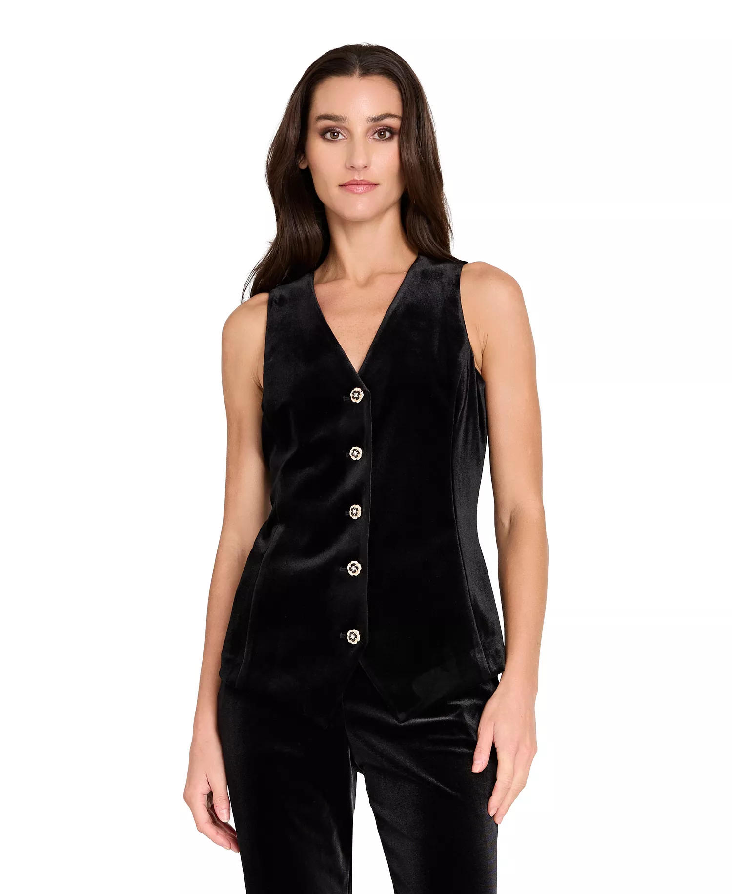 mni-6954629f71ab741ffc06e2b45d7487e2 Women's Collarless 5-Button Vest