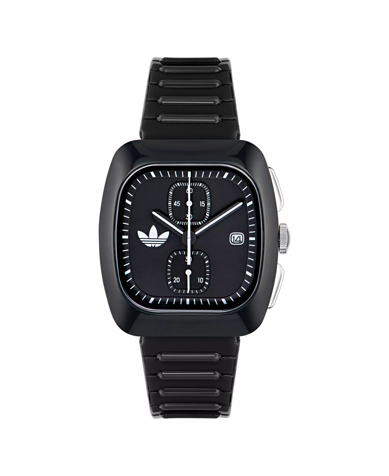 mni-69a58d438976da6cfd2c82c70b141fe9 Unisex Chronograph Black Polyurethane Watch, 39mm