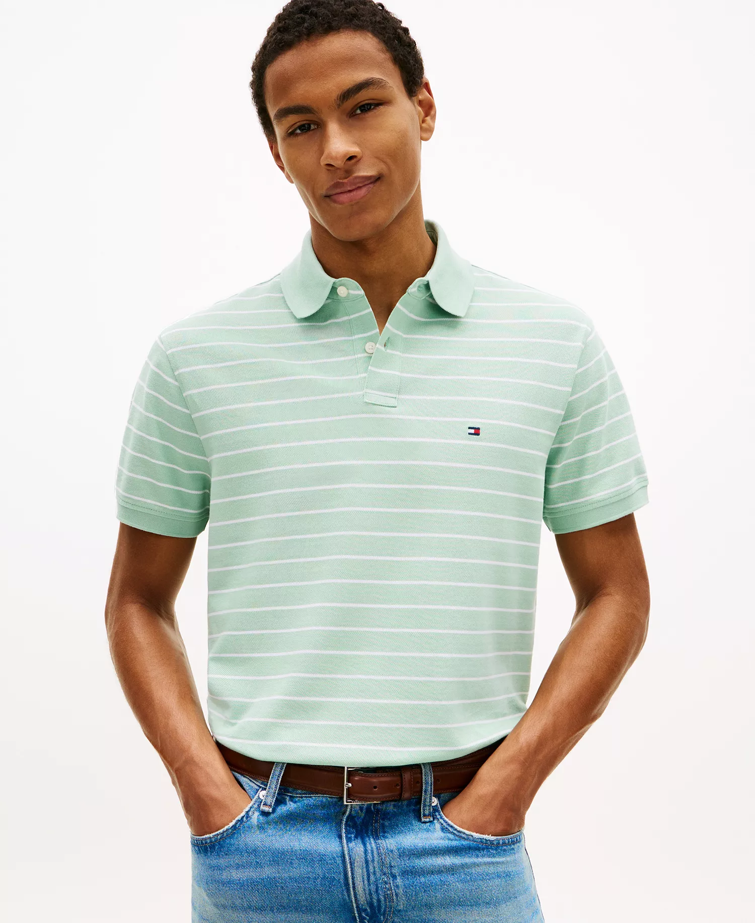 mni-69d02fa710419c0c9018d9780ba82a48 Men's Cotton Classic Fit 1985 Striped Polo Shirts — изображение 10