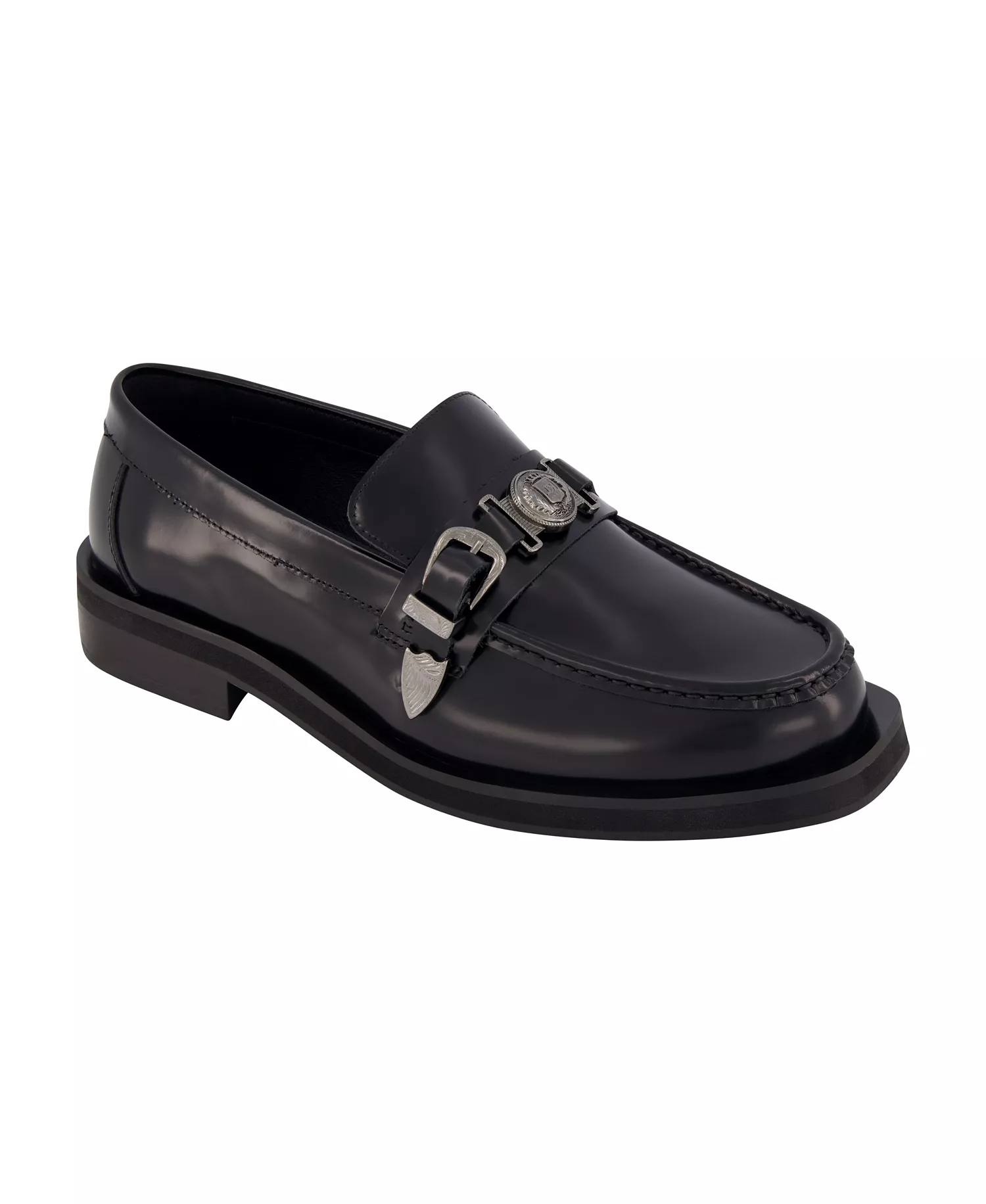mni-69d25b6d9d3b6c14a3baac2c510315a4 Men's White Label Box Leather Moc Toe Loafers