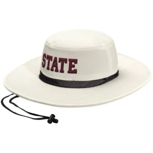 Men's and Women's Cream Mississippi State Bulldogs Wide Brim Boonie Bucket Hat