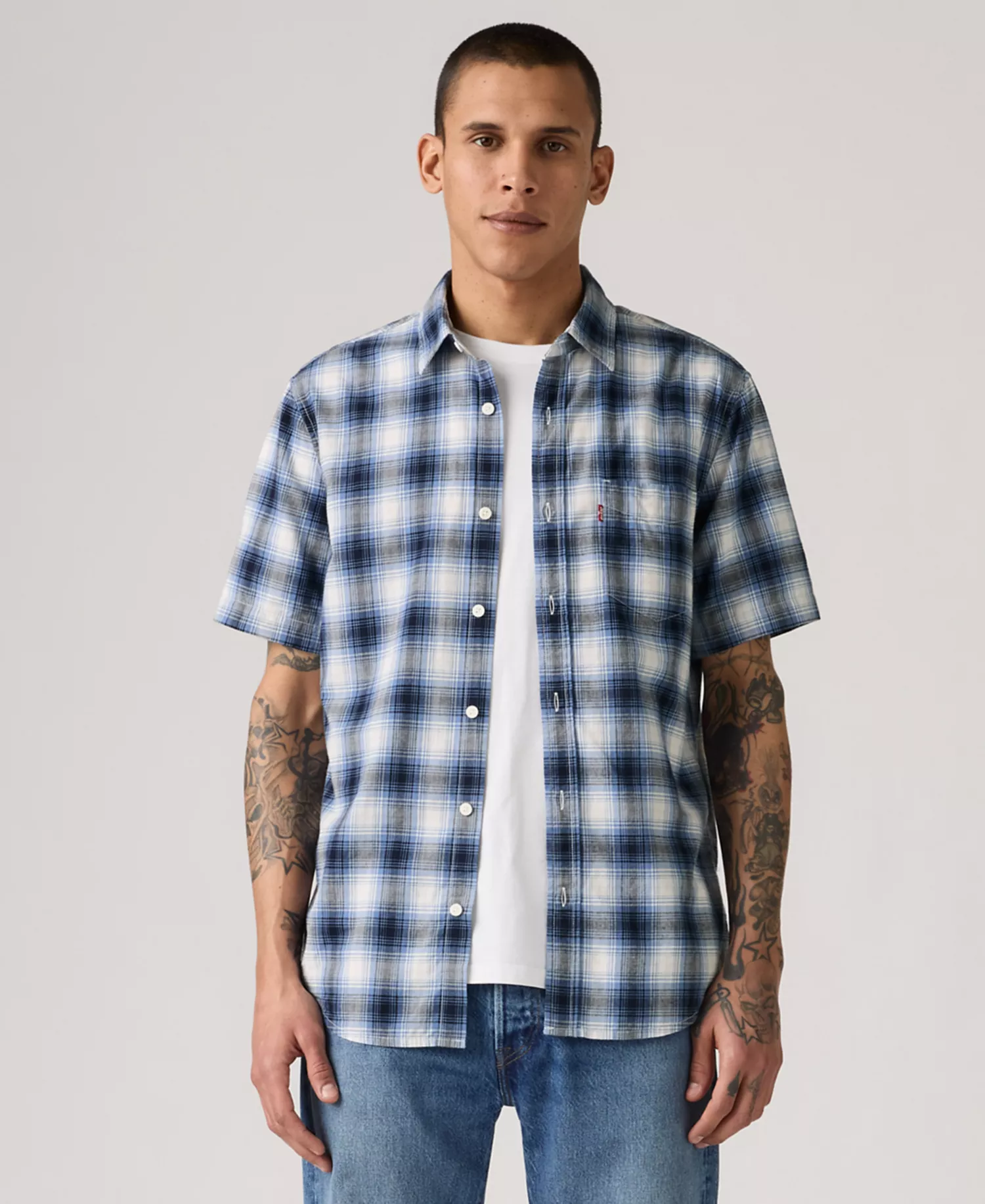 mni-6b25e4aadc98008421ade624ebac799f Men's Classic Pocket Short-Sleeve Regular-Fit Shirt — изображение 6