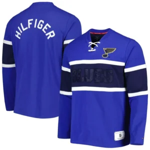 Men's Blue St. Louis Blues Walter Lace-Up Long Sleeve Top