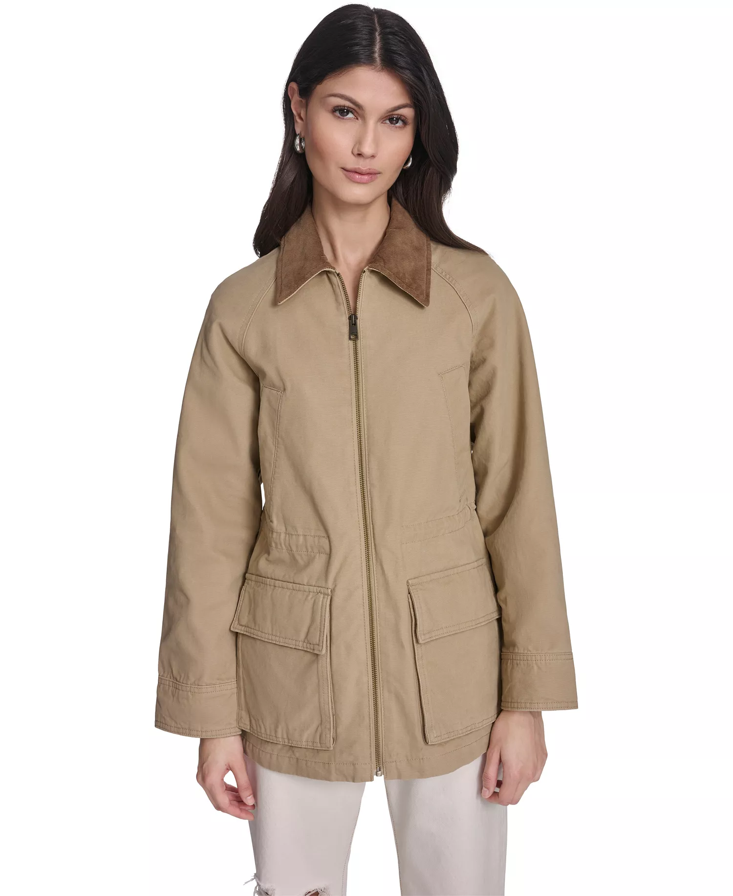 mni-6bca9775e296f09e203ed2622d151dee Women's Cinch Waist Barn Jacket
