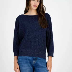 Nautica Women's Boat-Neck Dolman Shimmer Sweater