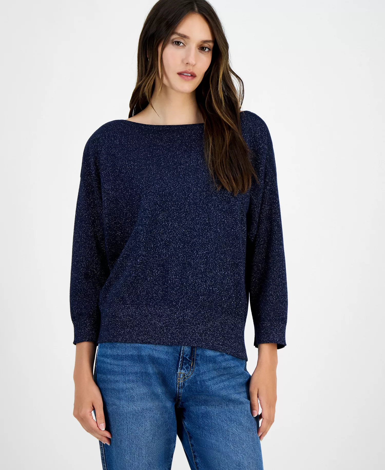 mni-6cabba519d6541b3a4661396abf9c17a Nautica Women's Boat-Neck Dolman Shimmer Sweater