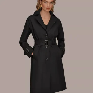 Women's Single Breasted Belted Trench Coat