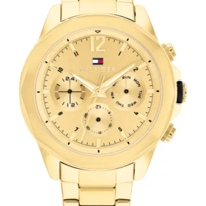Men's Multifunction Gold-Tone Stainless Steel Bracelet Watch 46mm