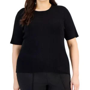 Plus Size Crewneck Short Sleeve Top
