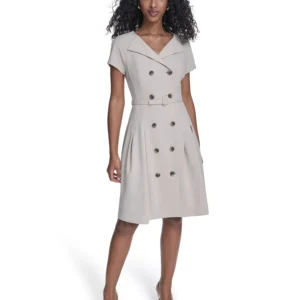 Women's Crepe V-Neck Blazer Dress