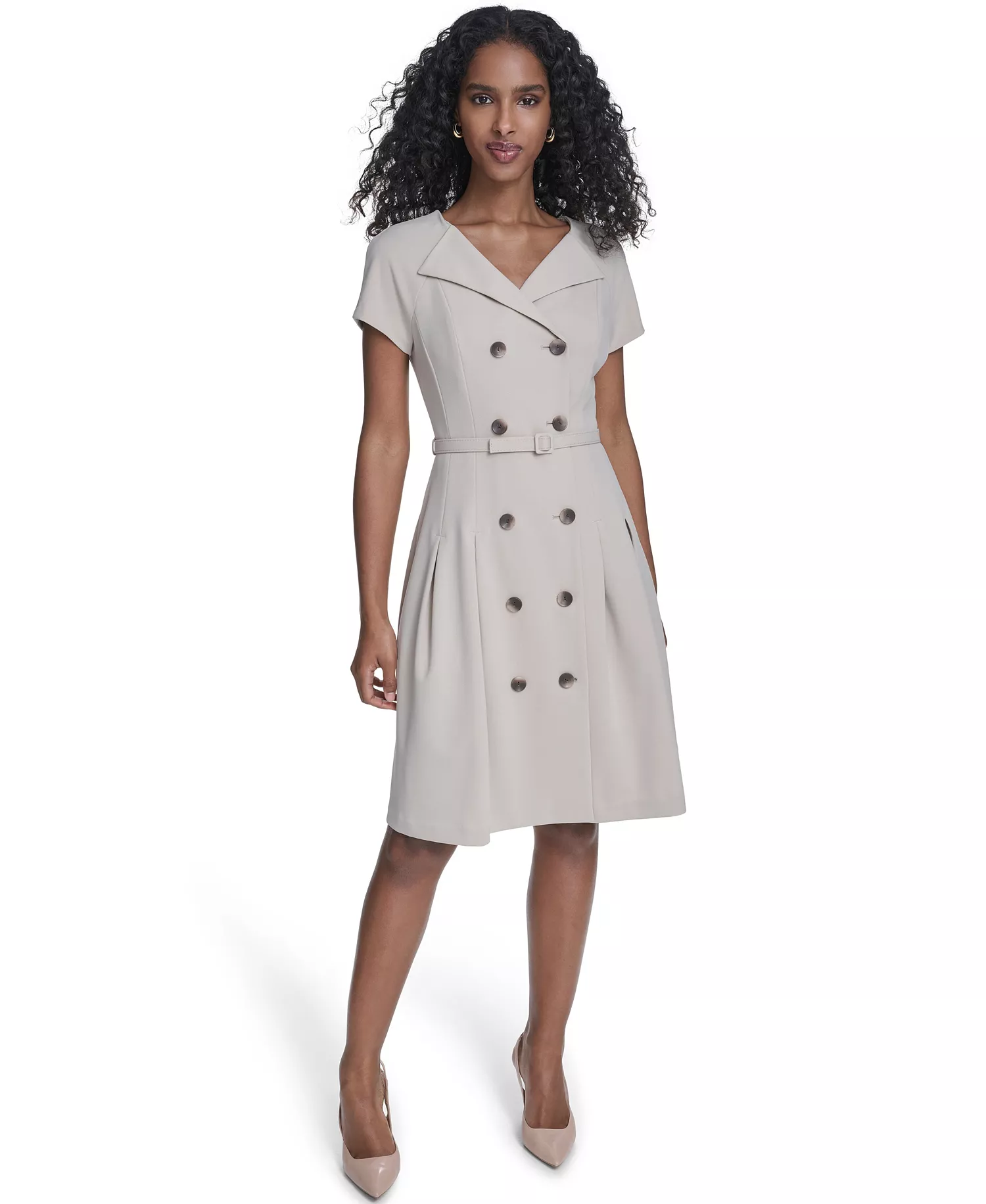 mni-6eec36dbce3a7b01c135bf2863696093 Women's Crepe V-Neck Blazer Dress