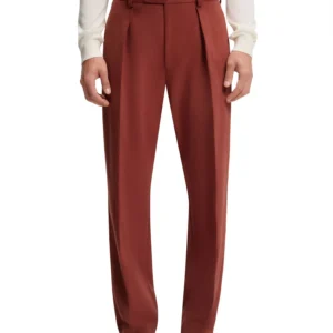 BECKHAM x BOSS Men's Cotton Micro-Patterned Pants