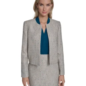 Women's Tweed Open-Front Jacket