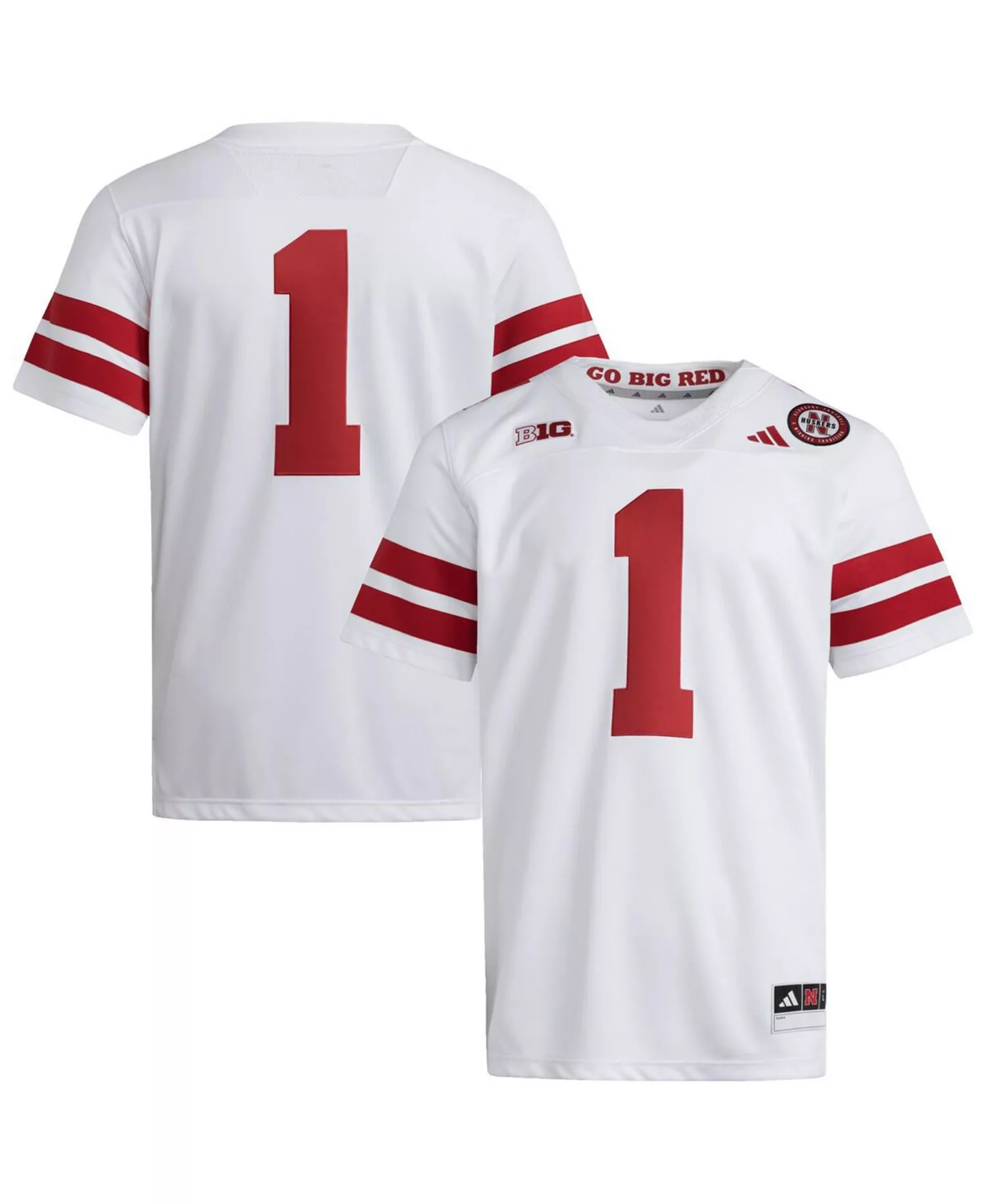 mni-6fe8a6b07d5c6c27f0d278d7eed8cc00 Men's 1 White Nebraska Huskers Premier Jersey