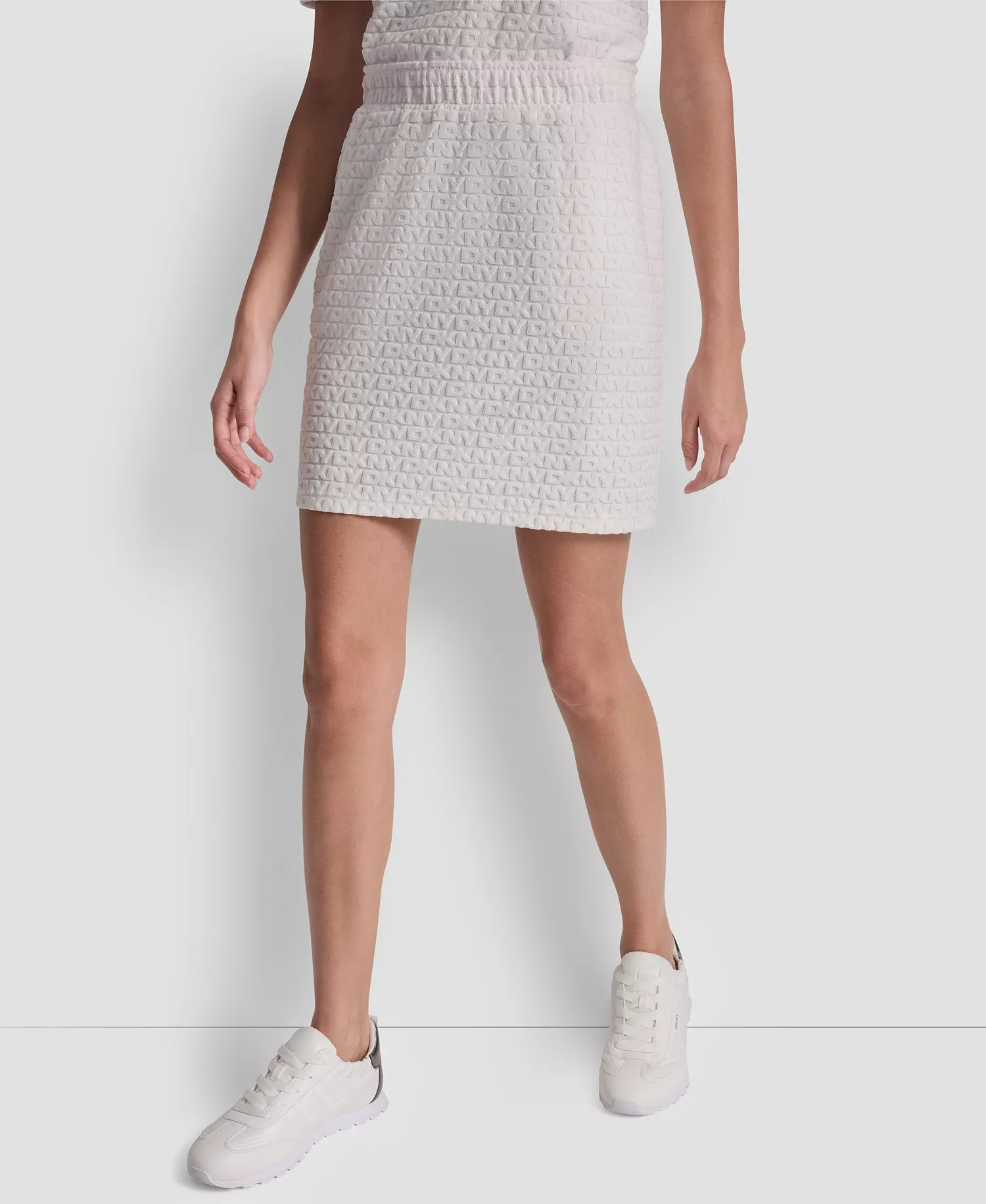 mni-7049e78db871cc842659e00187d6a64e Women's Logo Jacquard Pull-On Mini Skirt