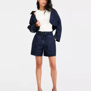 Women's Belted High-Rise Shorts, Macy's Exclusive