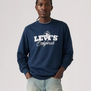Men's Graphic Detail Crewneck Long-Sleeve Sweatshirt