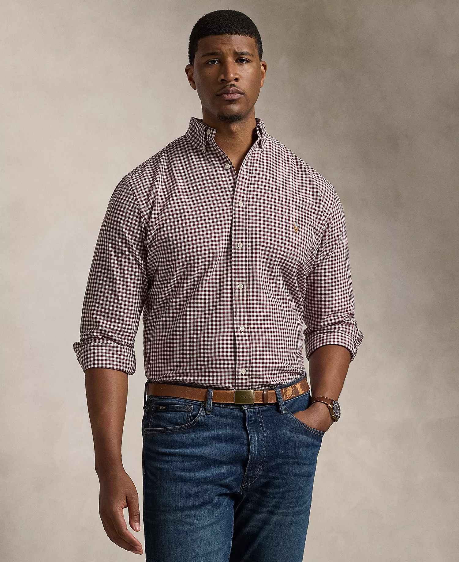 mni-717014acad5077e999b3f857e5833fe5 Men's Big & Tall Cotton Oxford Shirt — изображение 3